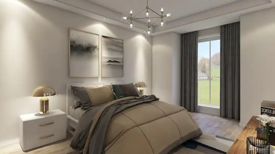 旭辉锦堂 - 北欧风格两室两厅装修效果图 - 史云林设计效果图 - 每平