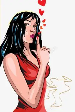 安静嘘手势简笔画