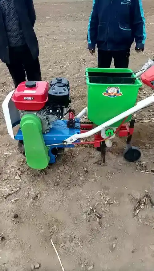 多功能耕耘播种施肥机 手推式汽油播种机 手推式小型玉米播种机