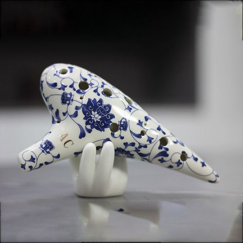 笛子乐器天空之城专业青花瓷陶笛12孔初学入门ac调中音学生加教材