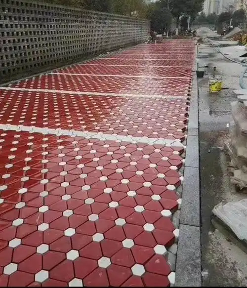 组合彩砖塑料模具拼花式透水地砖模具