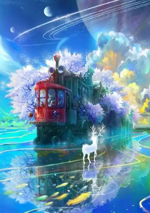 二次元 风景 壁纸 锁屏 唯美 梦幻 插画 手绘 动漫 小清新 古风 森系