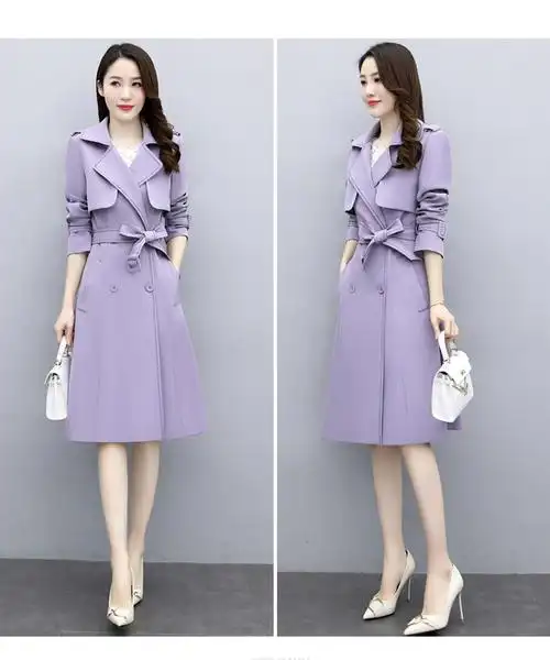 百搭时尚显瘦休闲减龄小个子中长款学生外套女今年流行上衣服米色s