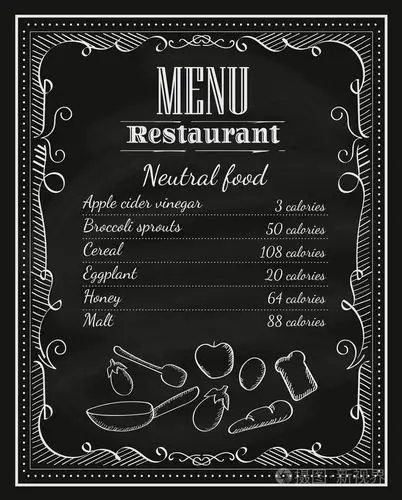 黑板上的餐厅,手绘黑板架老式菜单 l