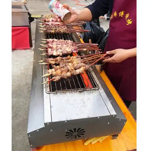 蓝天博科烧烤炉商用无烟燃气烤炉烤生蚝户外烧液化气烤架摆摊大号