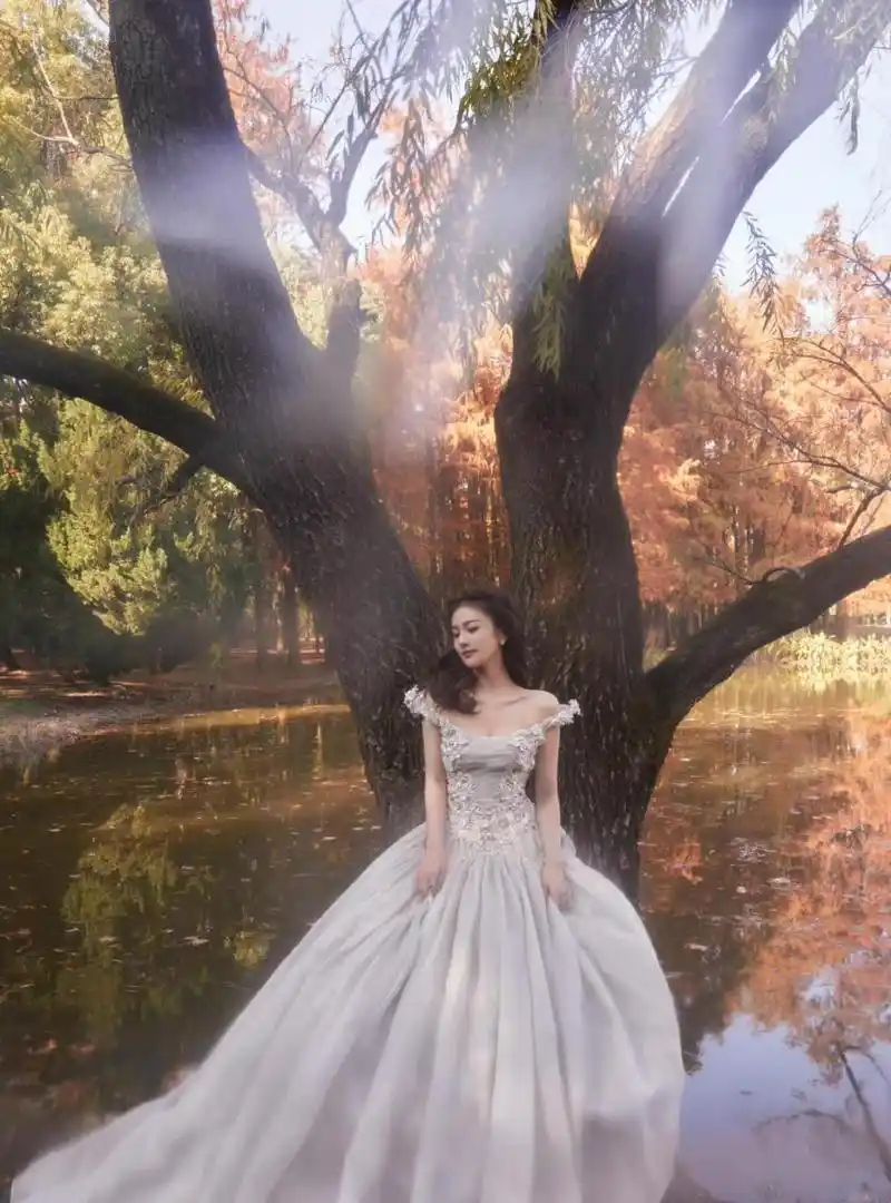 白鹿,林间纯美写真照,迷人的森林公主