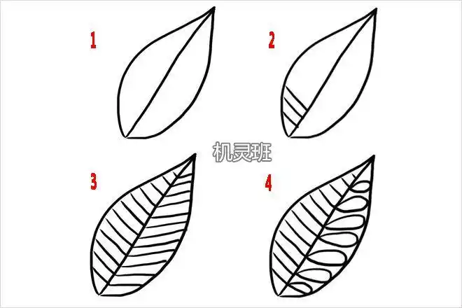 树叶的画法一