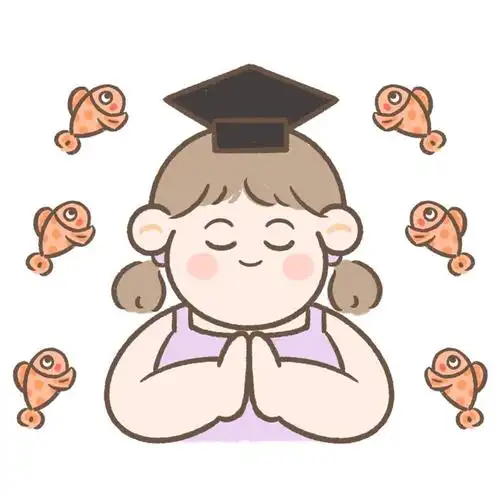 可爱卡通胖女孩祈求好运头像图片