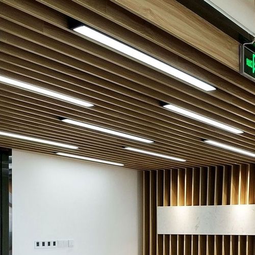 led超市格栅灯吸顶灯吊灯条形舞蹈商场健身房会议室智能灯光原智能