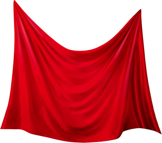 这是一大块红色幕布,    揭露红布素材为png    ,免扣背景素材,透明