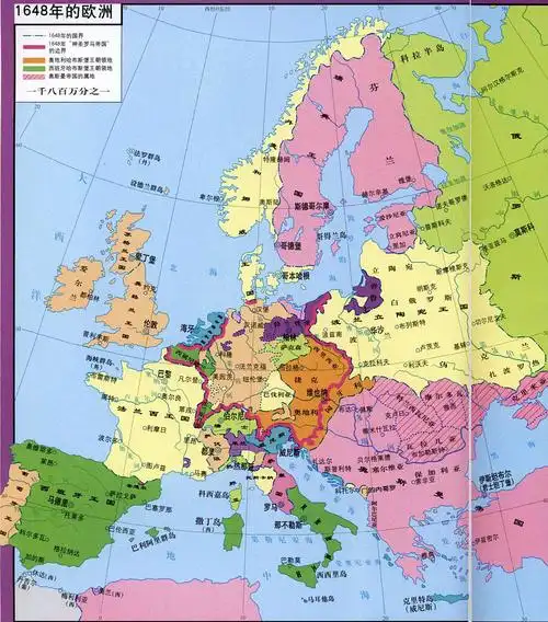 1648年的欧洲_世界历史a地图库_地图窝