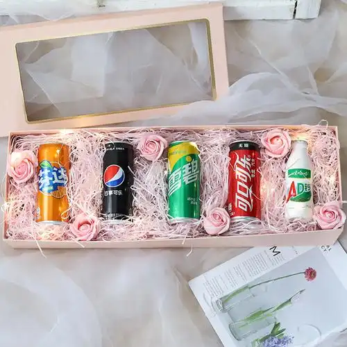 送男朋友老公闺蜜创意百事可乐芬达雪碧饮料diy礼盒自制生日礼物