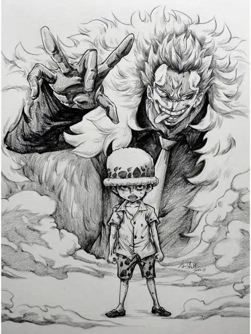 绘画工具:米娅m系炭笔#多弗朗明哥  #海贼王  #速写  #约稿画画