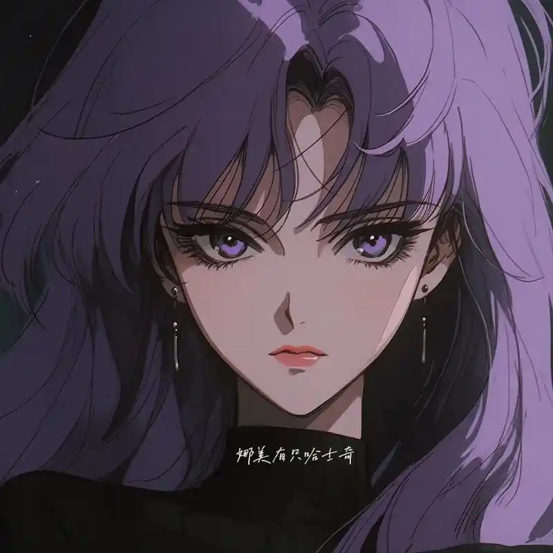 紫发和绿发.#动漫女头 #女生头像 #拽姐头像 #旧漫头像  - 抖音