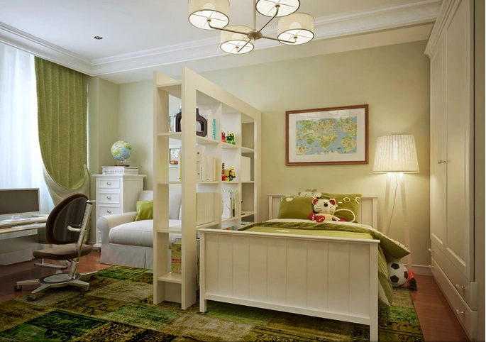 卧室书房一体的装修风格:简单大气,多功能