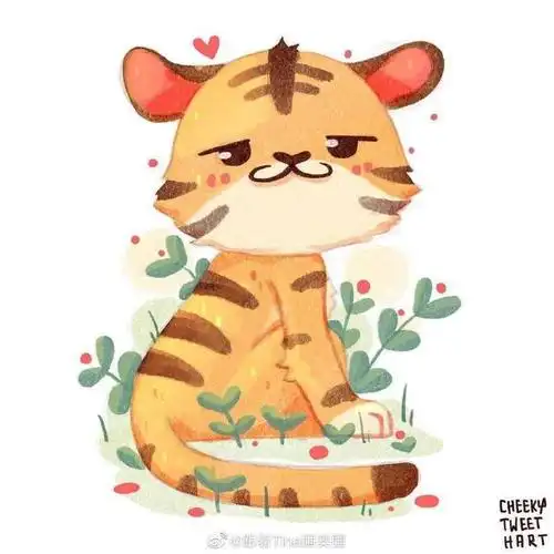 一组超可爱的小动物水彩插画分享!