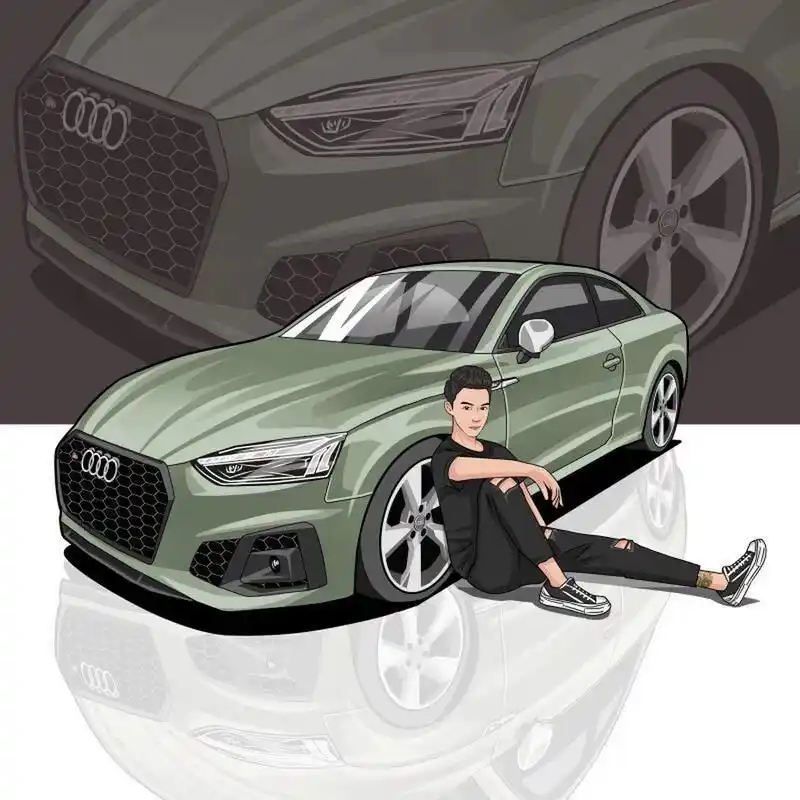 30万你会买什么车 q版手绘汽车漫画定制,情侣微信头像,生日礼物定制