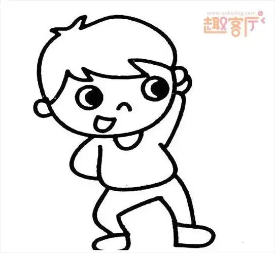 帅气小男孩简笔画画一个小男孩简笔画