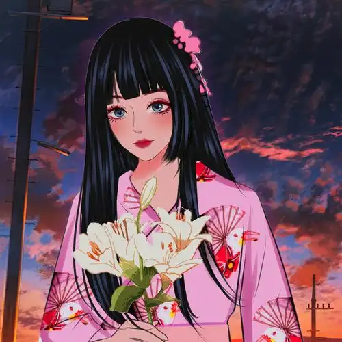 圈子人像_del_日系31081少女樱花盛开时和服一张照片告别2020您的打赏