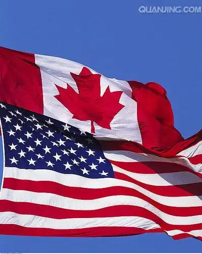标题:加拿大和美国国旗