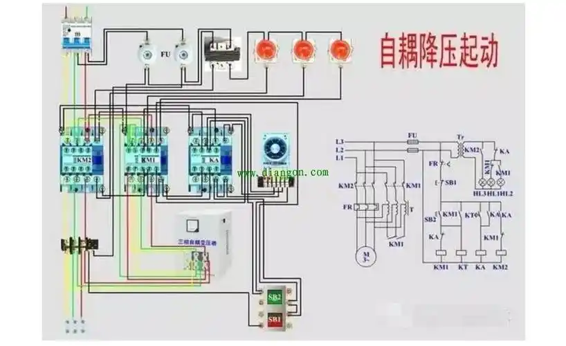 100kw自耦变压器降压启动柜实物接线图.jpg
