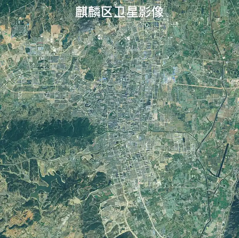 曲靖市麒麟区卫星影像,街道建筑高清展示!#地图 #卫星地图  - 抖音
