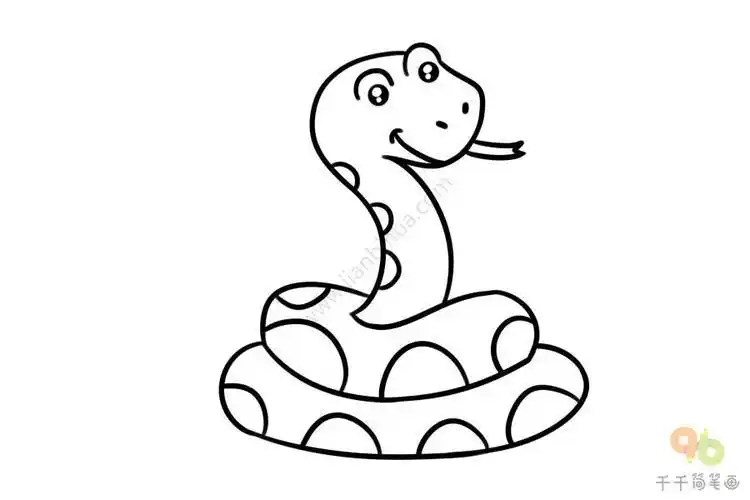 简笔画动物跟皮皮老师学习更多可爱小动物简笔毒蛇怎么画蛇的简笔画