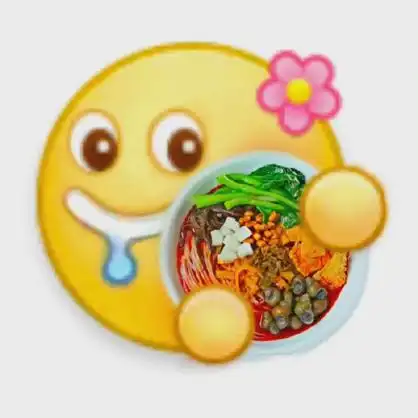 小黄脸手拿螺蛳粉表情包