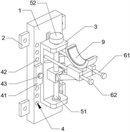 一种水利工程挂墙管道用的可调节型支撑结构的制作方法