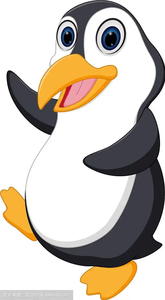快乐的企鹅卡通