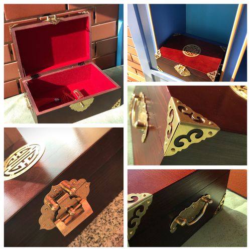 中国风古装影视剧饰品珠宝证件收纳桌面家居整理彩礼金银饰收纳盒