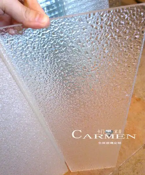 超白钻石立体压花玻璃钢化家私浴室门窗屏风艺术玻璃