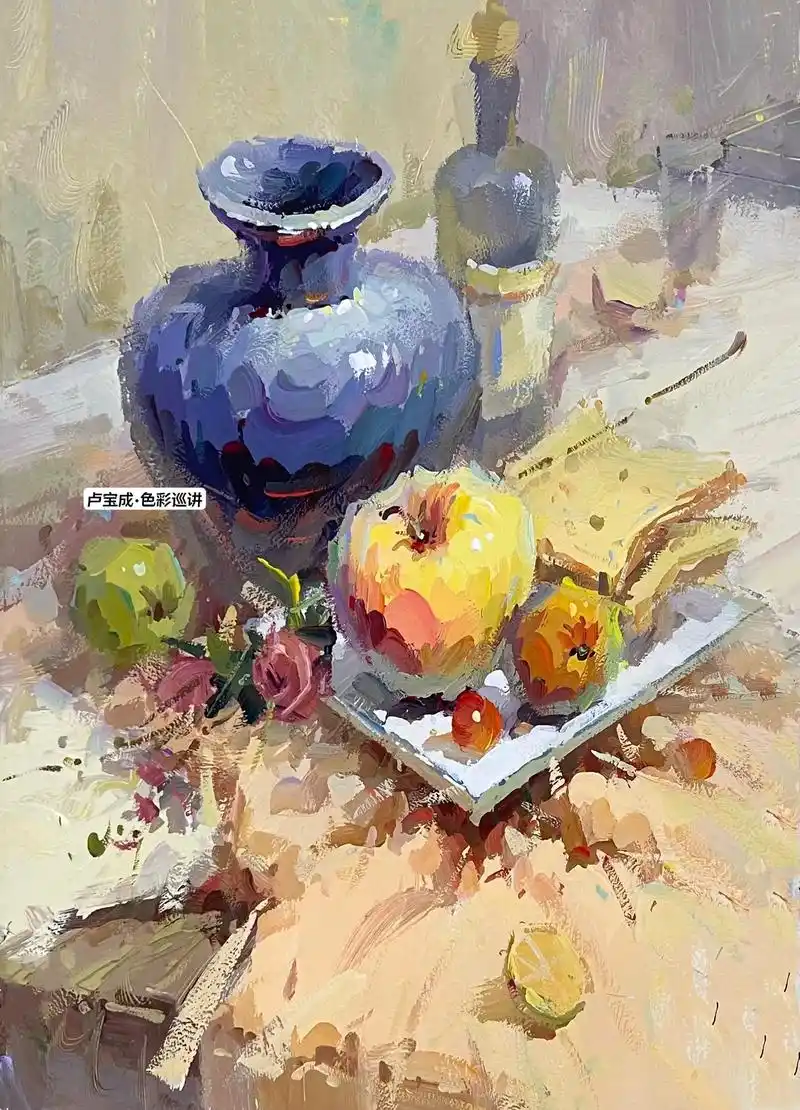 竖构图详细步骤图来了.#美术生 #色彩静物教学 #水粉静物  - 抖音