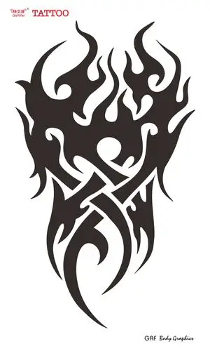 格艾菲纹身贴 火焰图腾纹身贴防水男女大花臂刺青仿真持久遮疤痕