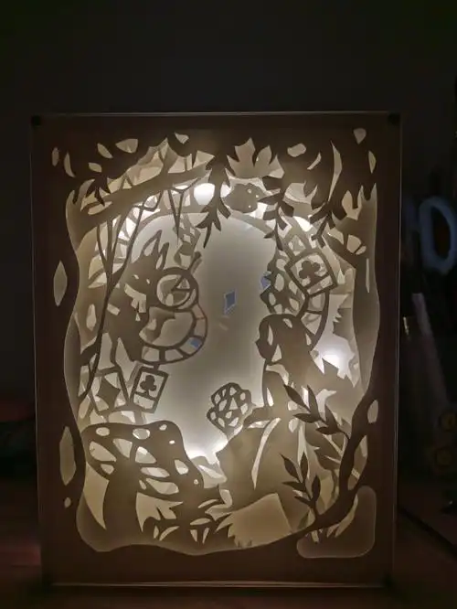 纸雕灯爱丽丝梦游仙境