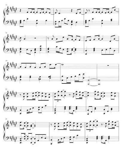 高清钢琴谱"焚情"