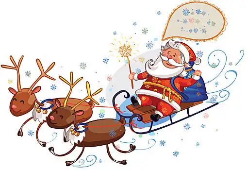 圣诞老人雪橇图片
