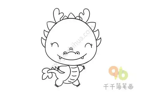 生肖龙简笔画生肖龙简笔画彩色可爱