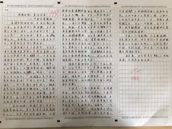 语言有力度,思想有深度——高三一模统考考场优秀作文展示