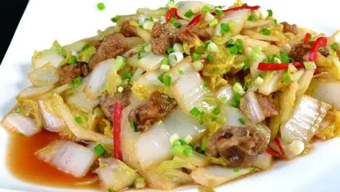 营养美味又减肥的油渣白菜