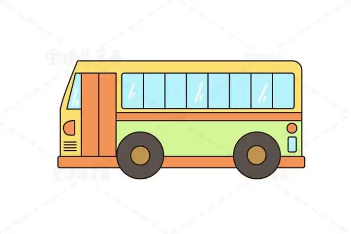 公共汽车简笔画图解