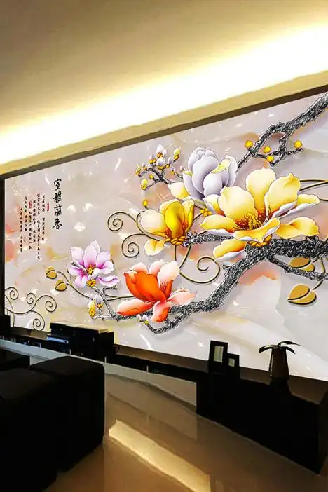 十字绣新款客厅印花十字绣花开富贵玉兰花室雅兰香