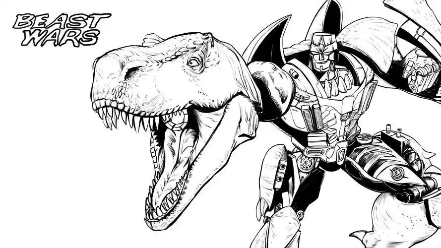 机械霸王龙简笔画机械霸王龙简笔画图片