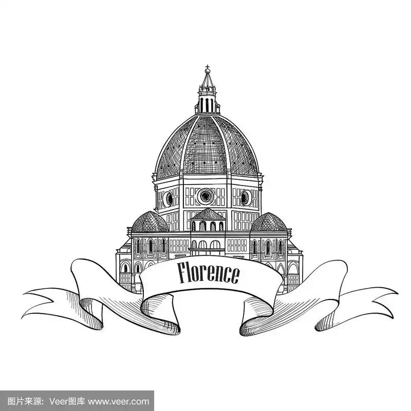 佛罗伦萨的象征.意大利旅游图标.圣母大教堂