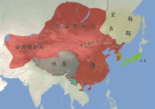 唐时期全图(一),约公元 669 年