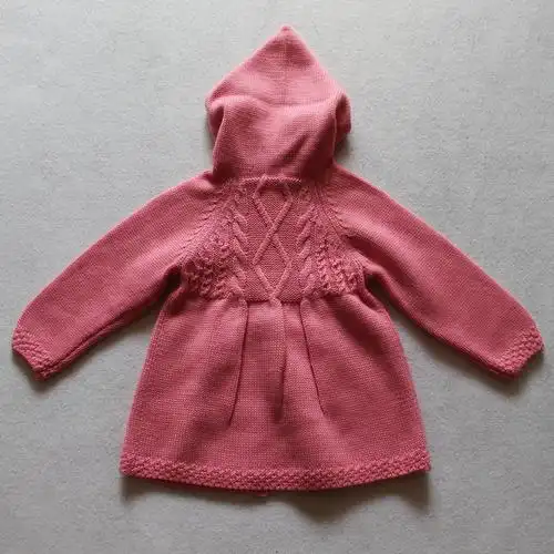 手工编织单排女童开衫羊毛毛线细线毛衣外套毛衣