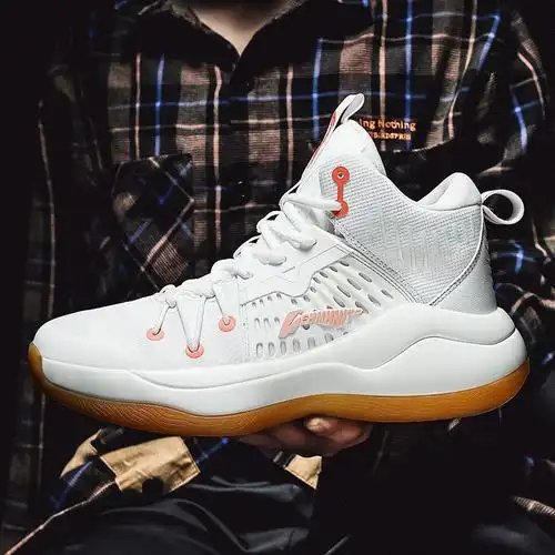 国货李宁音速驭帅11利刃高帮篮球鞋男减震球鞋体育实战运动鞋 白紫