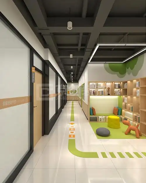 晋级托管学堂午托班设计效果图|京创装饰
