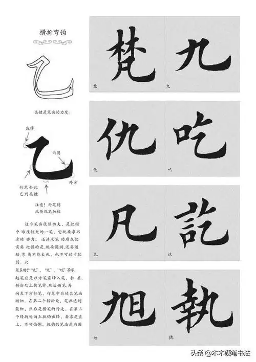 毛笔字基本笔画,毛笔横竖撇捺基本入门(毛笔楷书入门教程——基本笔法