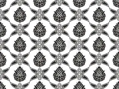 黑白无缝纹理图片-黑白无缝纹理素材-黑白无缝纹理插画-摄图新视界